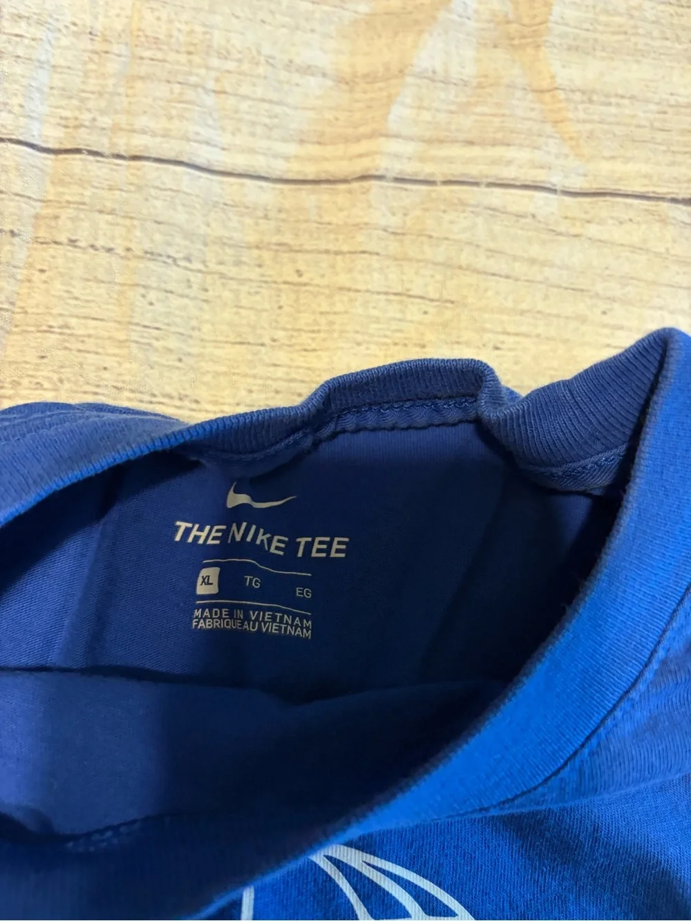 Boys Nike Blue Short Sleeve Tee with Yellow 